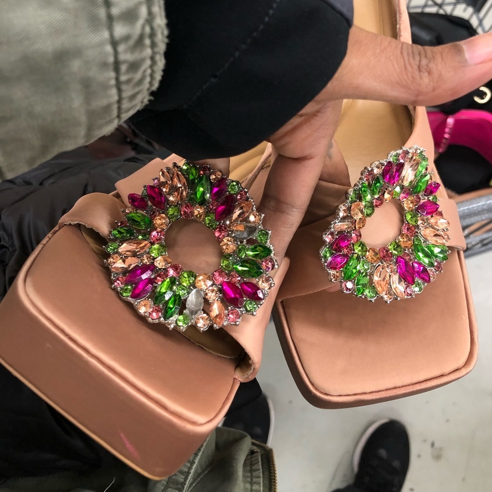 Zara Rhinestone Platform Heels - Picture 5 of 16